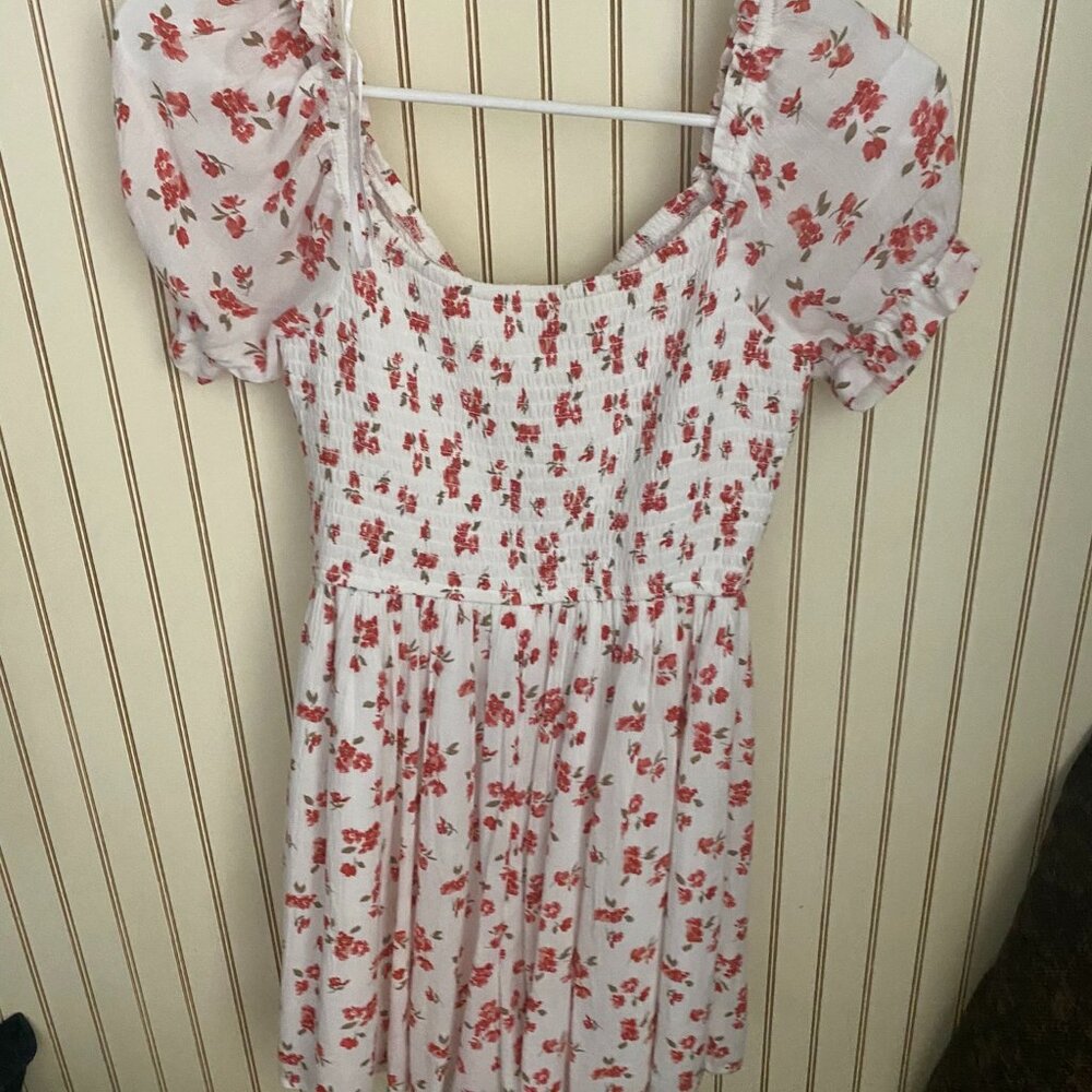 Hollister White Floral Mini Dress